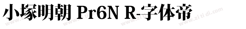 小塚明朝 Pr6N R字体转换